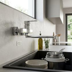 modern-chrome-kitchen-faucet-wall-mounted